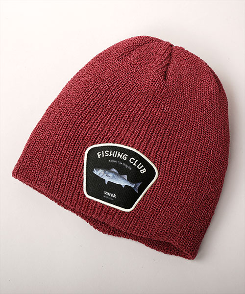 Varek x CA4LA WAPPEN KNITCAP WINE RED ONESIZE